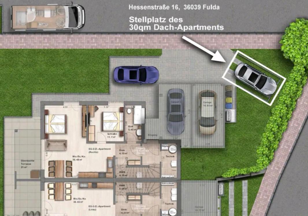 פולדה -Neubau- 30Qm Dach-Apartment מראה חיצוני תמונה